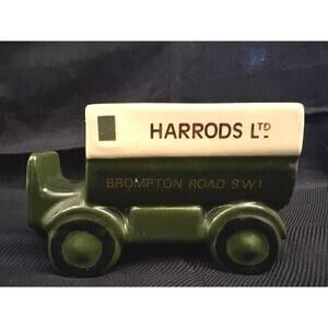 Vintage Harrods London Pottery Ceramic Delivery Van Made In England